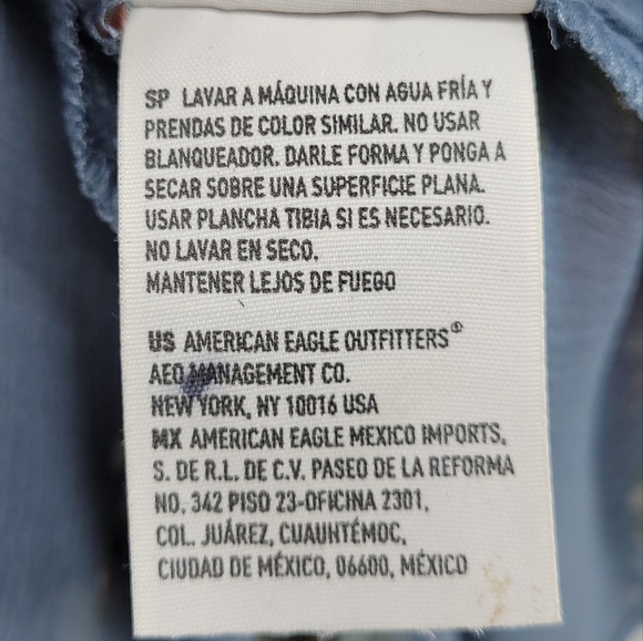 Bathing Suit Cover Up American Eagle Floral Print Chiffon Swim Kimono Blue - Picture 11 of 15